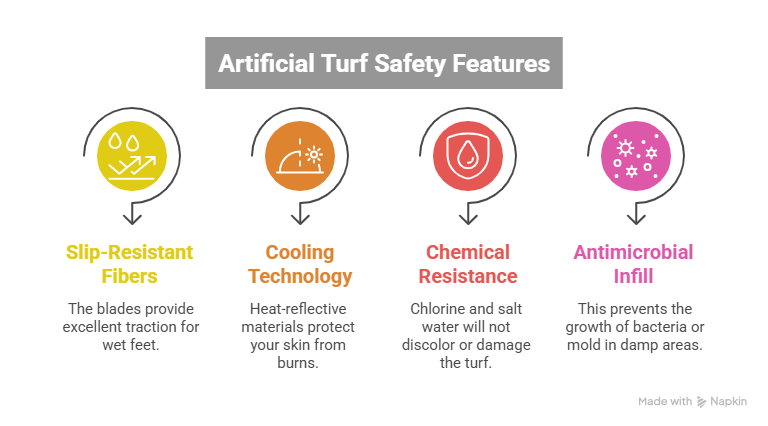 Artificial Turf is Safe Around Swimming Pools