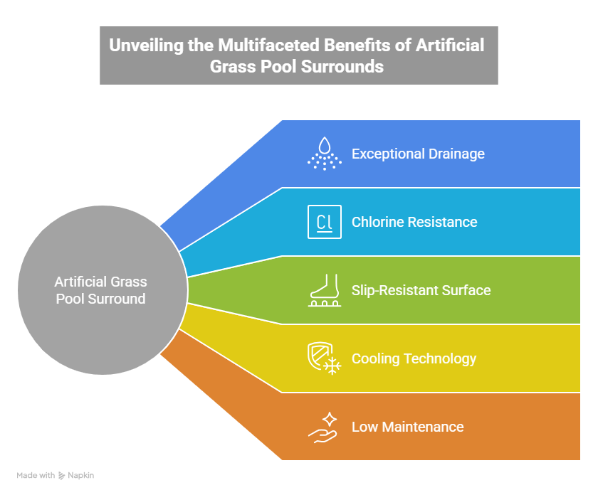 Key Benefits of Artificial Grass Pool Surround Systems