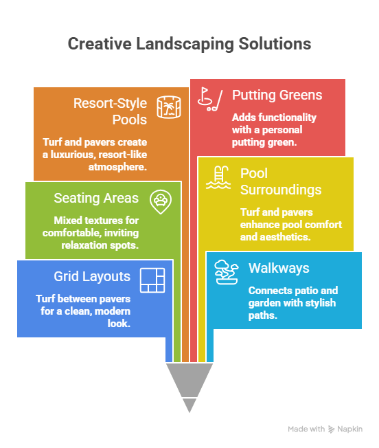 Pavers and Artificial Grass