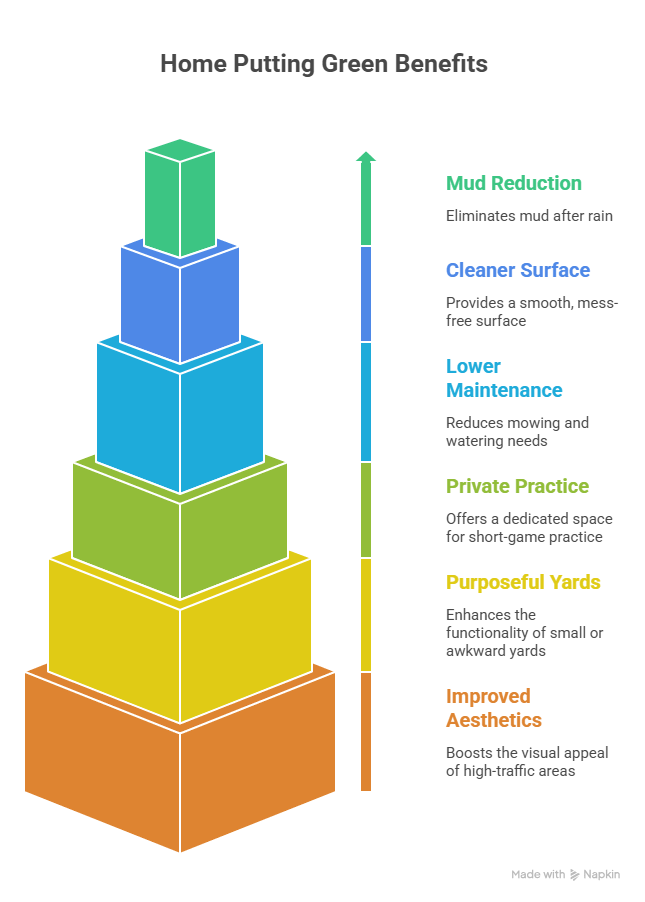 outdoor putting green installation