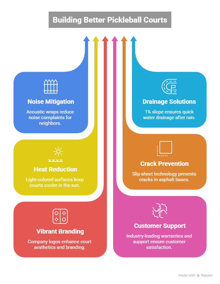 outdoor pickleball court construction