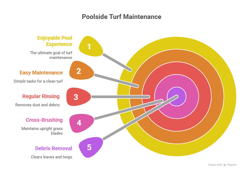 turf around swimming pool